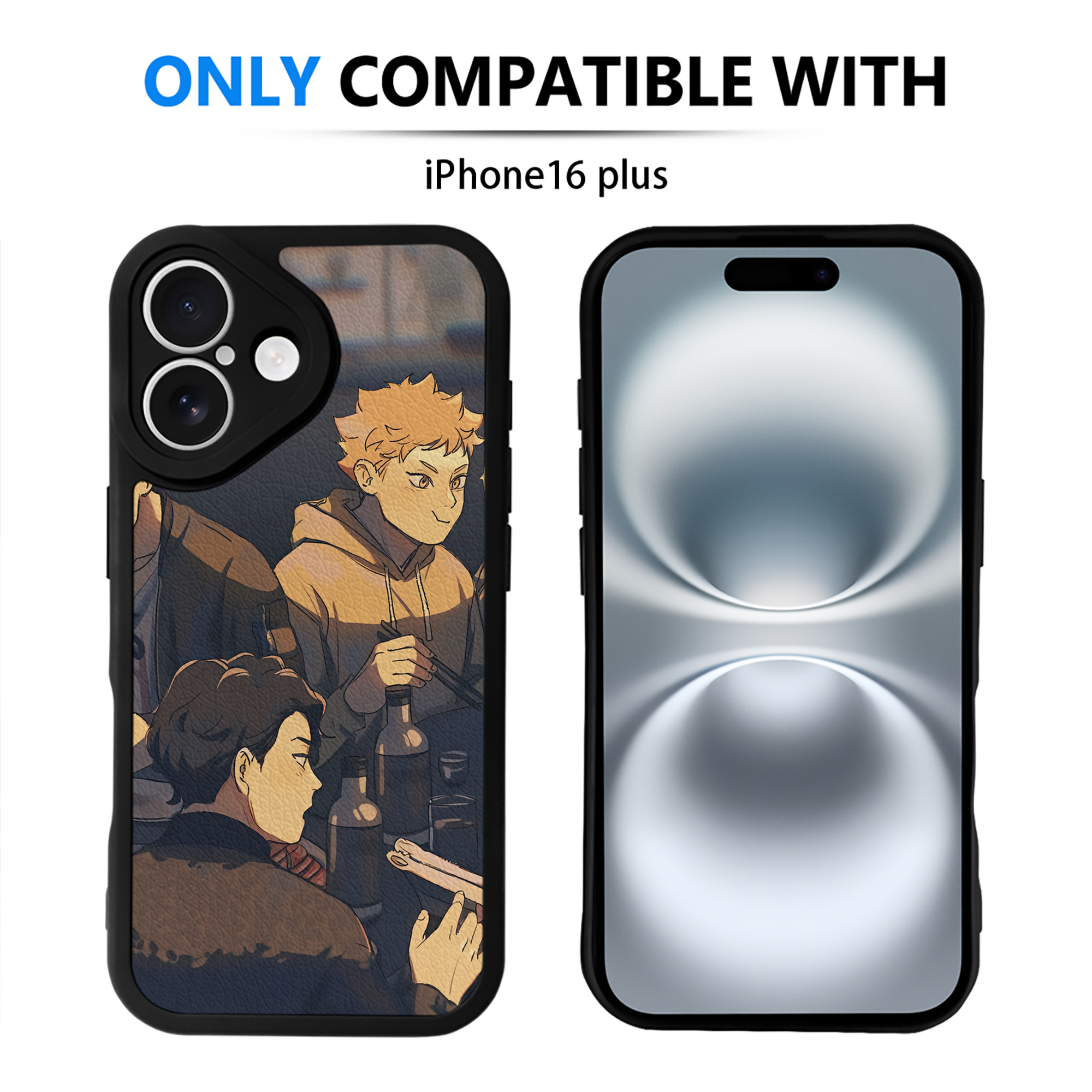 （画像用） ハイキュー!! Haikyu!! 【iPhone 16シリーズ対応】シリコンスマホケース（レザー調） 材質：シリコン